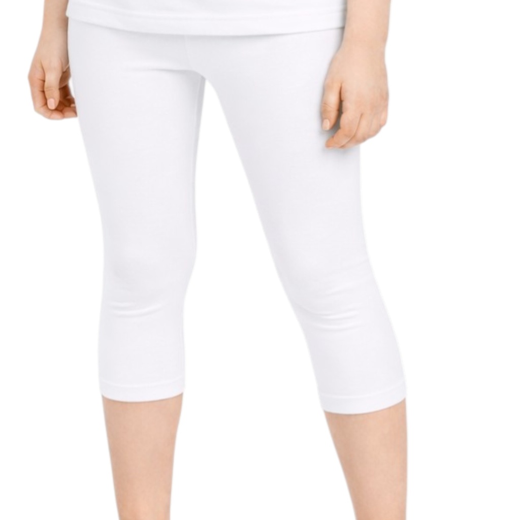 White Capri Leggings