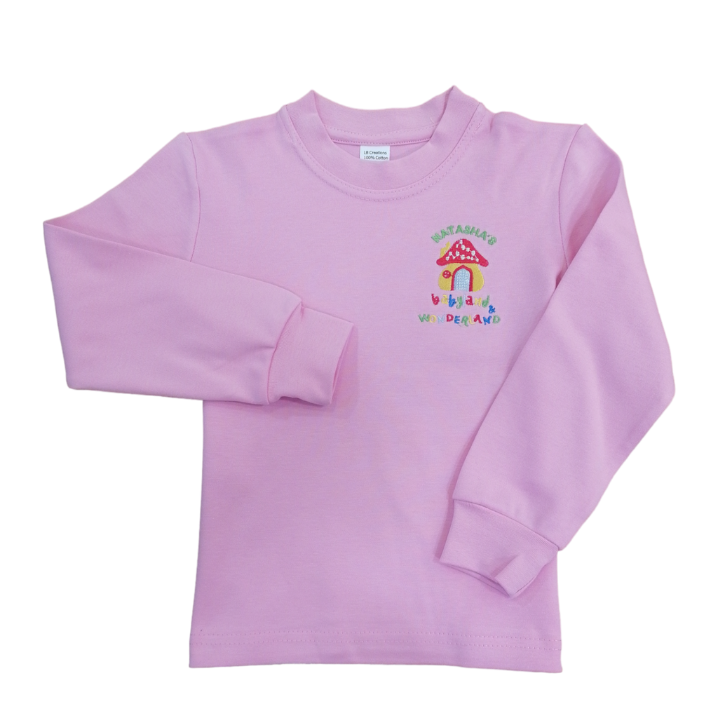 Pink long-sleeved t-shirt