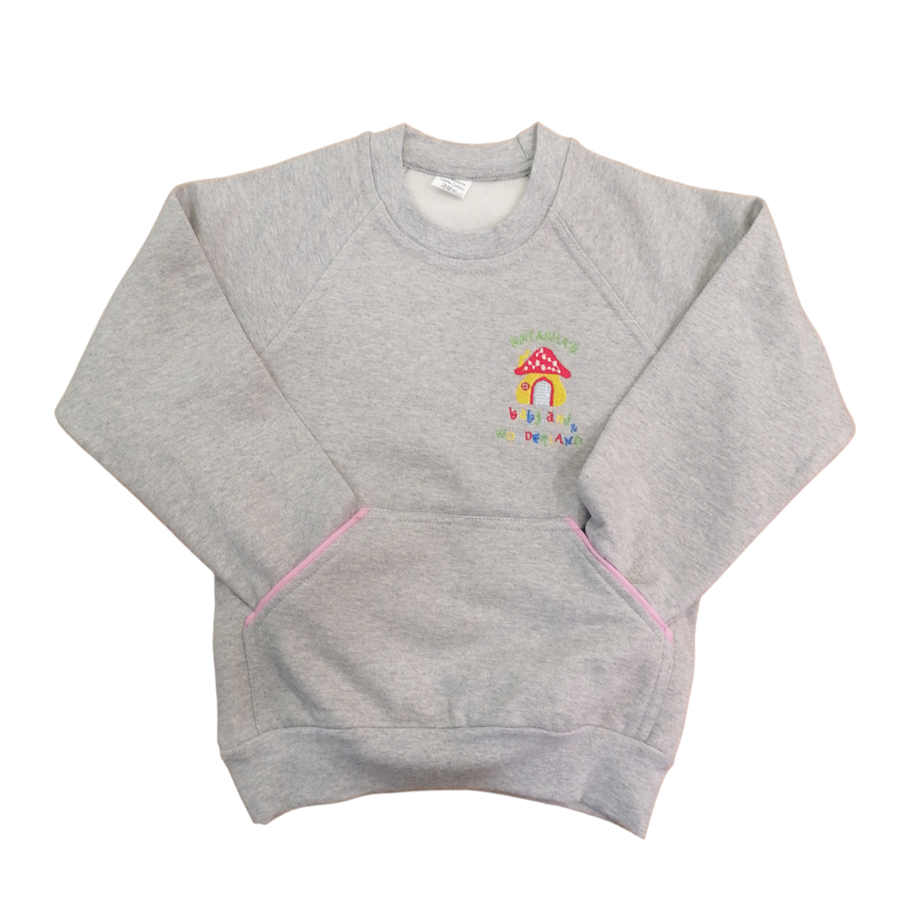 Girl's sweater with pink trimmings