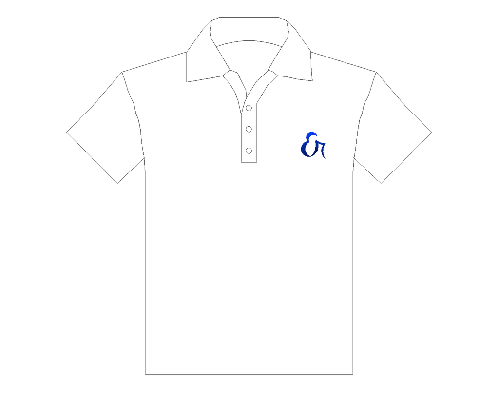 Unisex λευκό πολο