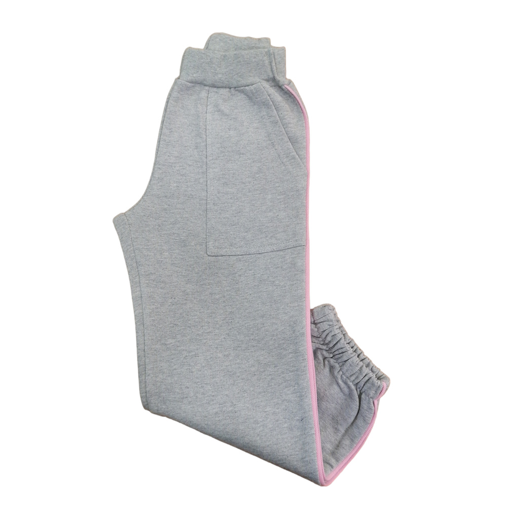 Girl's jogging pants with pink trimings