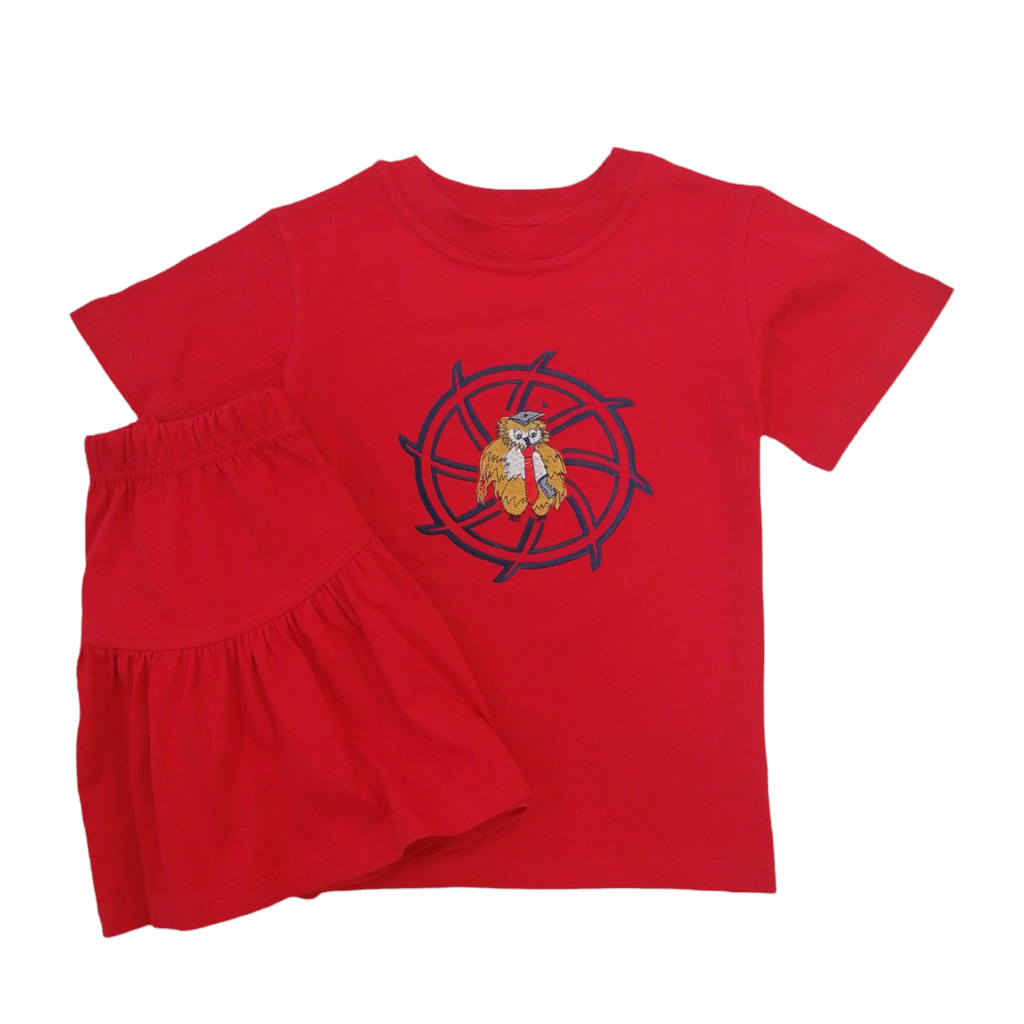 Red T-shirt & Skirt