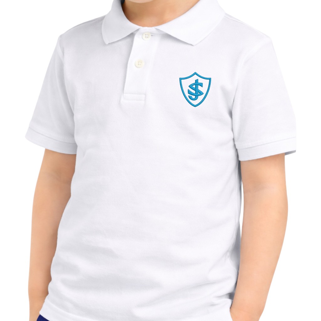 Unisex White Polo Shirt