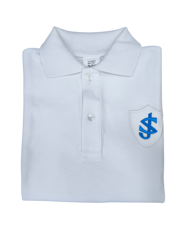Unisex White Polo Shirt