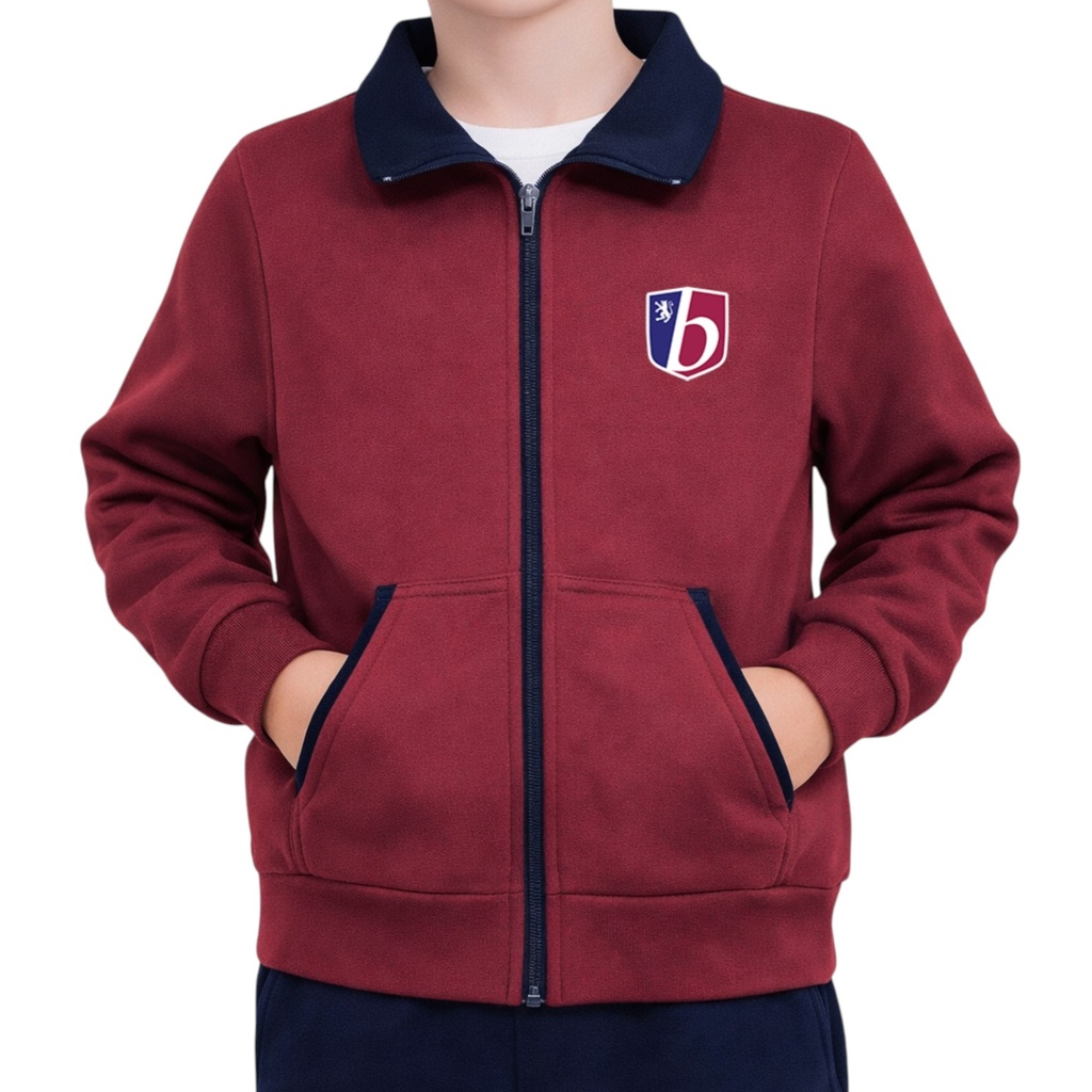 Maroon & Blue Gym Sweat Cardigan