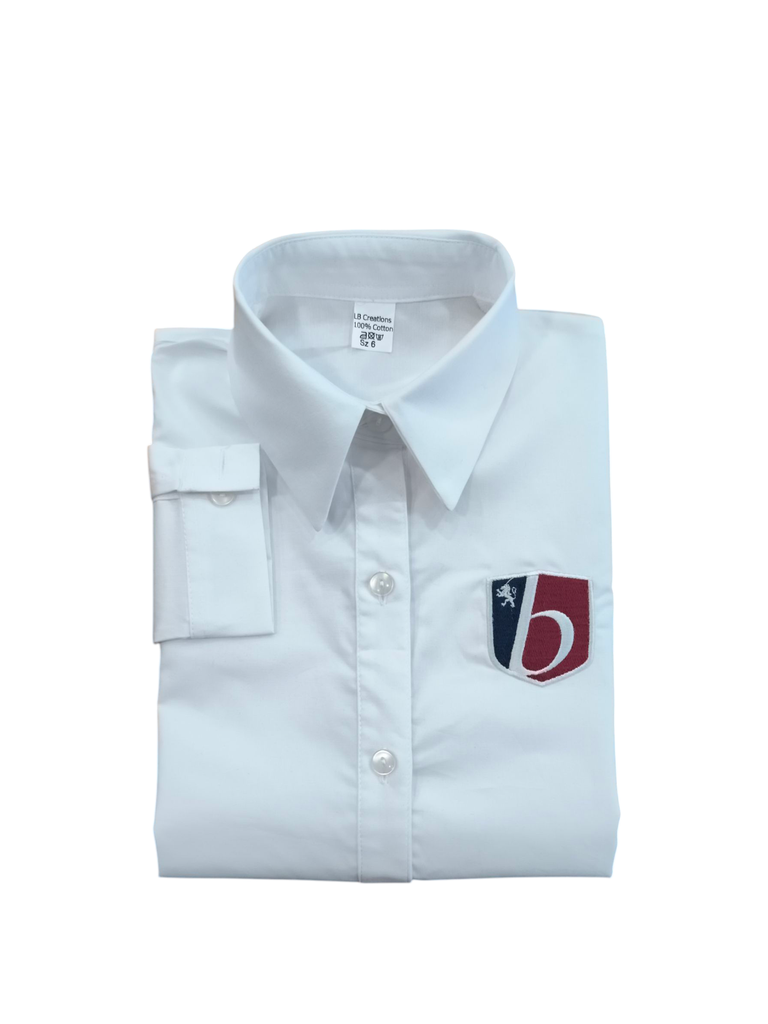 Women's White Long-Sleeve Shirt