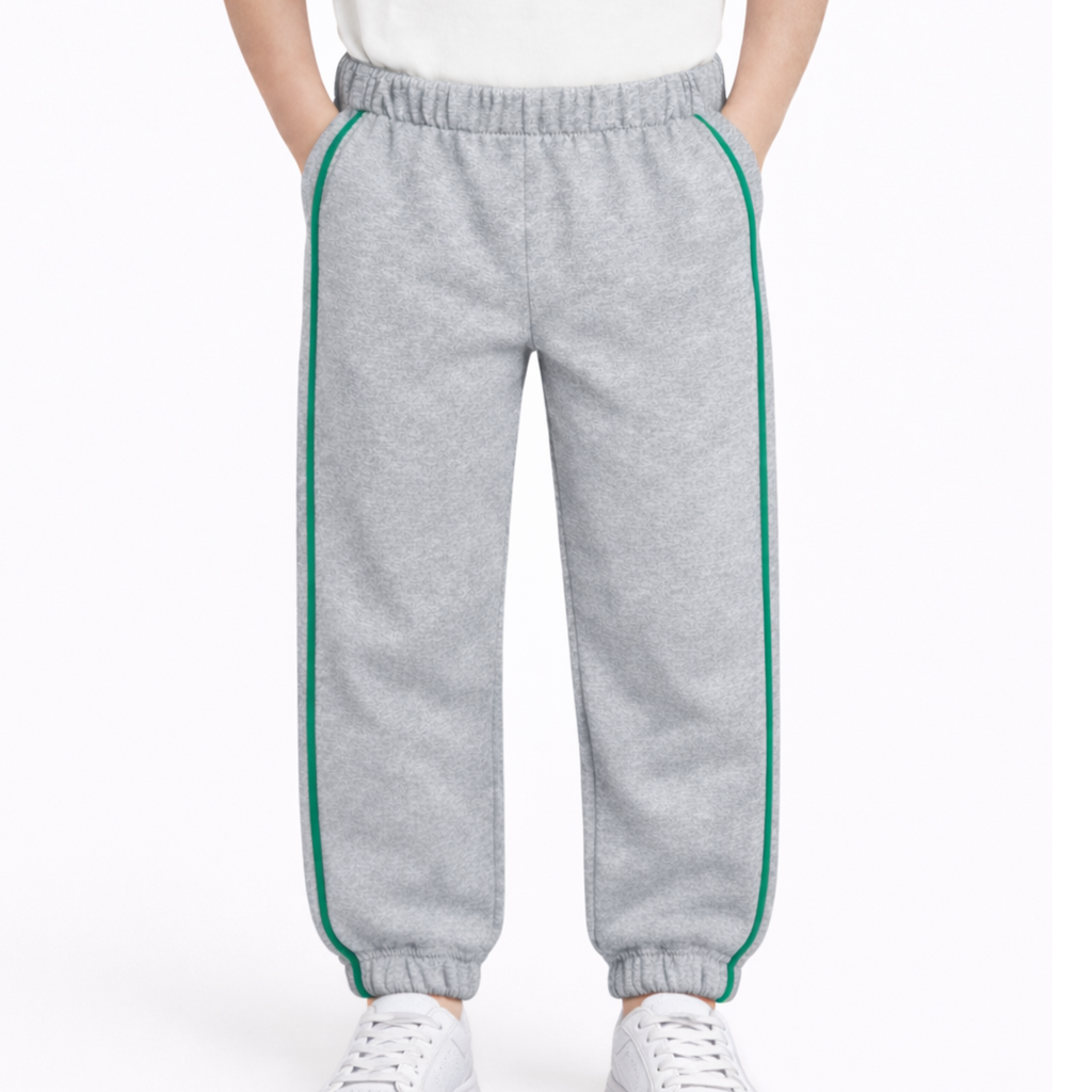Grey Jogging Pant with Green Details