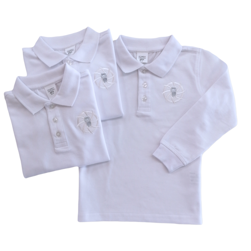 3pk unisex polo long sleeved