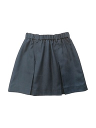 Blue pleated skirt visc.-poly.