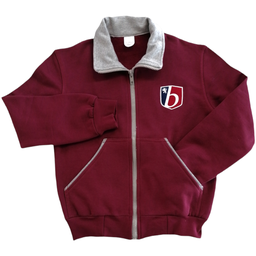 Marron sweat cardy with zipper