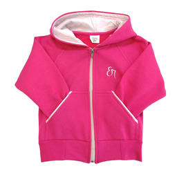 Pink hooded cardigan