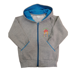 Boy's hooded cardigan tyrquoise trimmigns