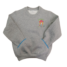 Boy's sweater with turquoise trimmings
