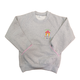 Girl's sweater with pink trimmings