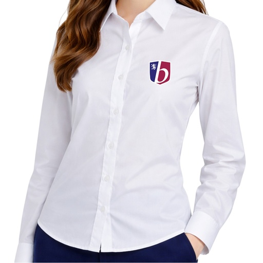 Women's White Long-Sleeve Shirt