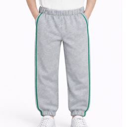 Grey Jogging Pant with Green Details