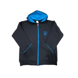 Blue Hooded Cardigan